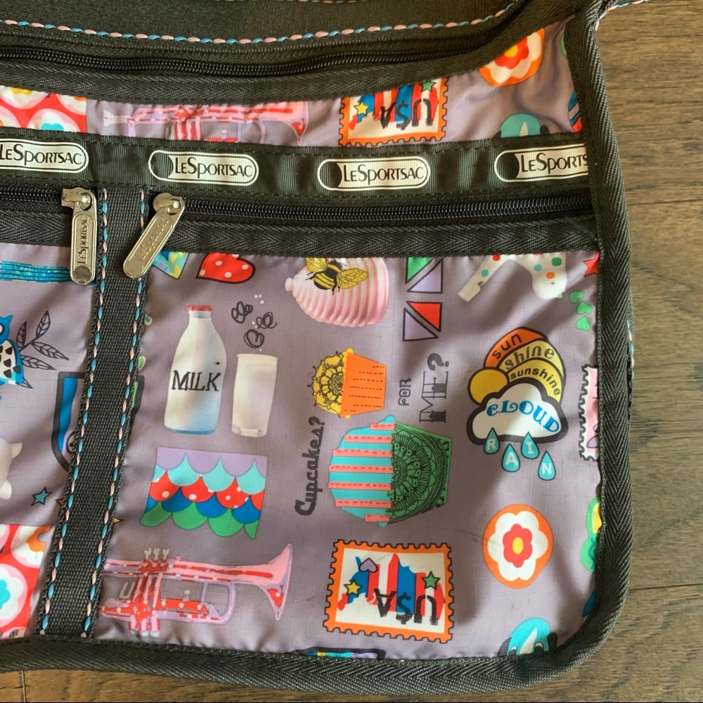 Lesportsac School Themed Crossbody Messenger Bag Purse Gem